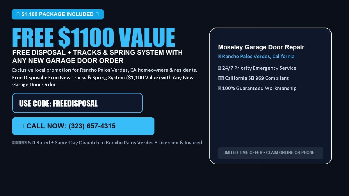 Moseley Garage Door Repairs FREE Haul-Away & Heavy-Duty Tracks with New Door
